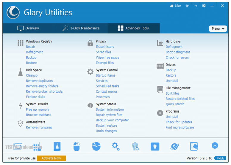 Glary Utilities Download Free to Clean Registry Fix PC